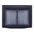 Fireplace Glass Doors Gavin Large Black GV-7002BL